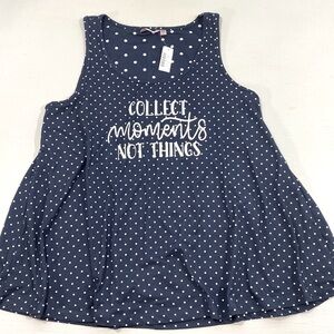 NWT La vie en rose navy and white polka dot pajama top​​​​​​​​​​​​​​​​